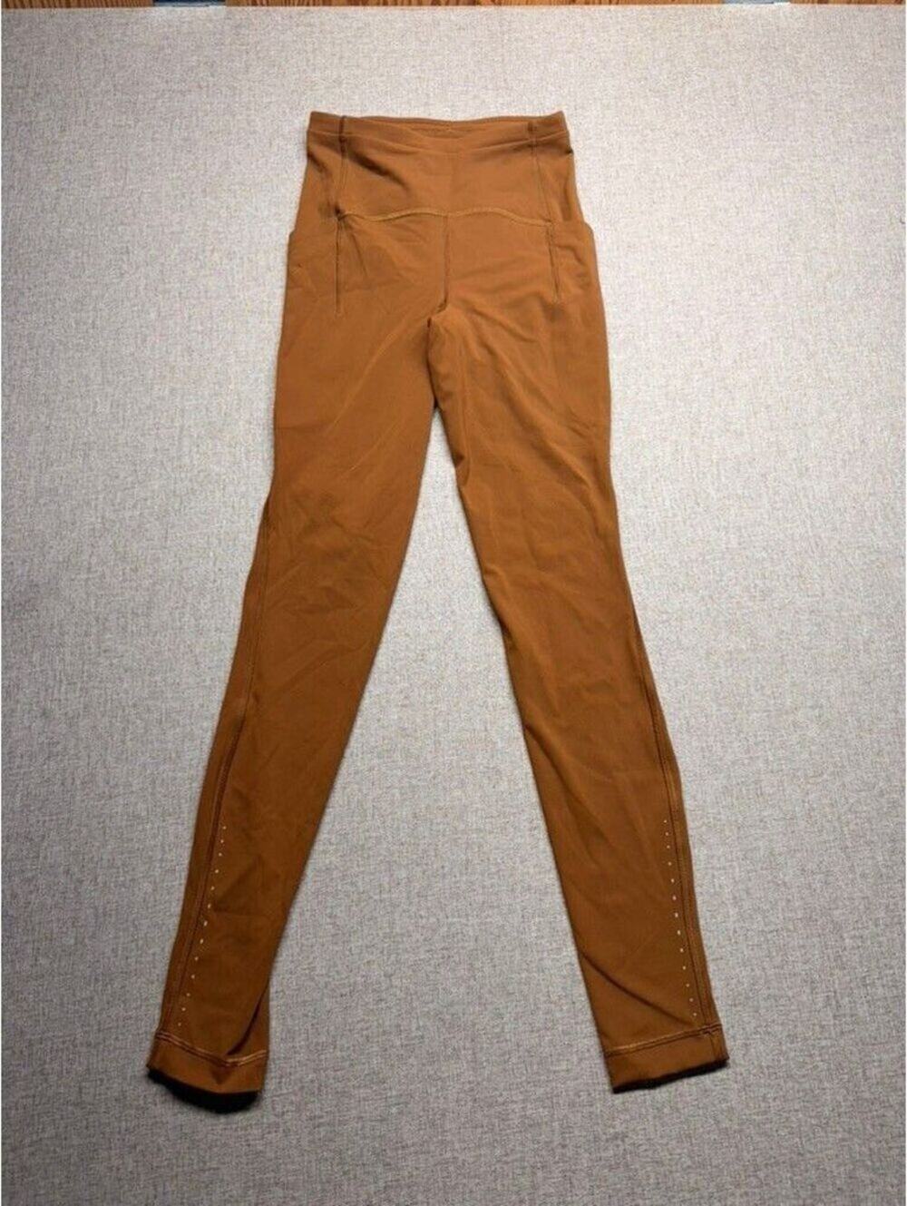 Lululemon Fast and Free High-Rise Tight 28" Copper Brown Size 2 Pockets Leggings